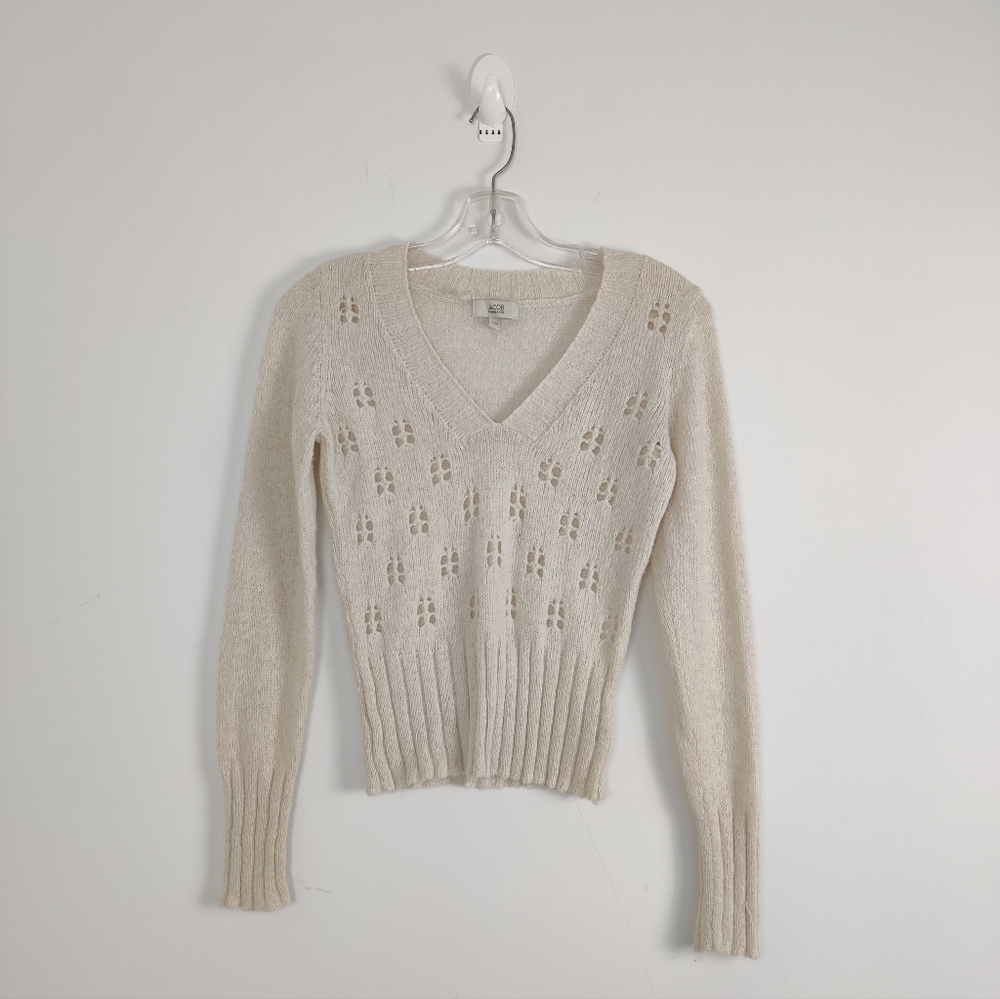 Women's Jacob Connexion Beige Wool-Blend Sweater - Size Medium